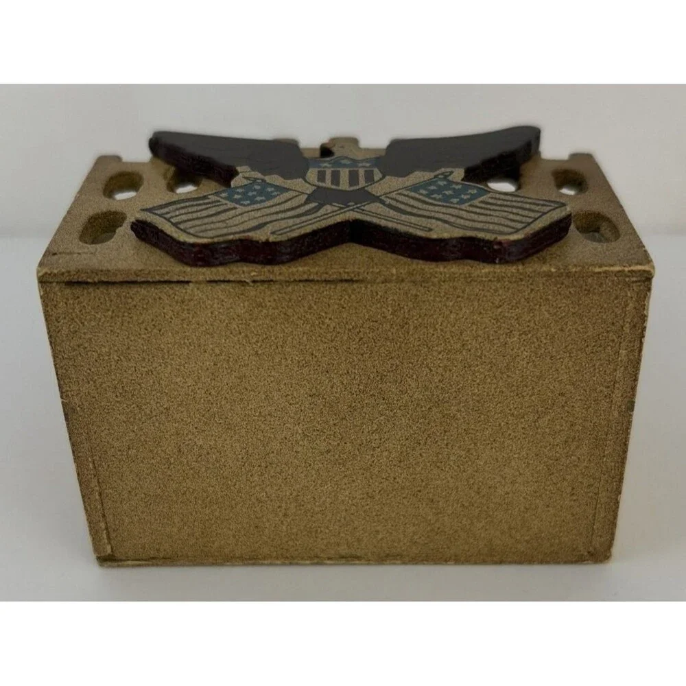 Vintage Russ American Eagle Basket #6809 2 3/4